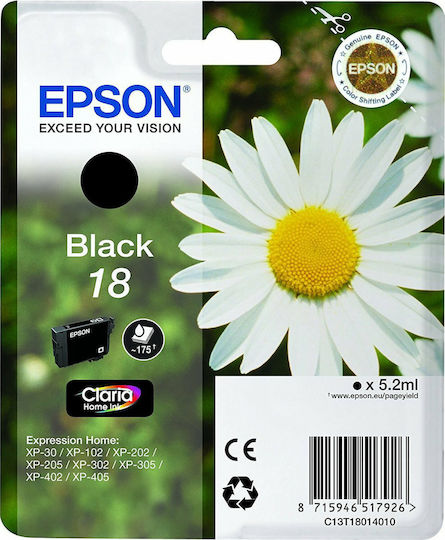 Epson 18 Original InkJet Printer Ink Black (C13T18014010 C13T18014012)