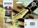 Epson 16 Πακέτο 4 Μελανιών Εκτυπωτή InkJet Κίτρινο / Κυανό / Ματζέντα / Μαύρο (C13T16264010 C13T16264012)