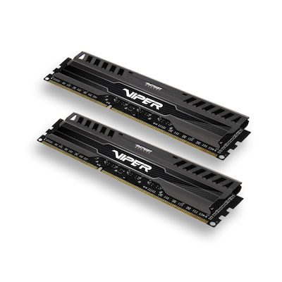 Patriot Viper 3 16GB DDR3 RAM mit 2 Modulen (2x8GB) und Geschwindigkeit 1600 für Schreibtisch