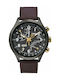 Timex Τ2Ν931 Watch Chronograph Battery with Brown Leather Strap