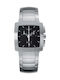 Longines Men's Watch 33.5mm Chronograph Battery with Silver Metal Bracelet