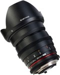 Samyang Пълен кадър Фотообектив 24mm T1.5 ED AS UMC VDSLR Широк ъгъл за Канон EF Монтаж Black