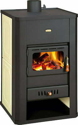 Prity S3 W17 Metallic Radiator Wood Burning Stove 19kW Beige