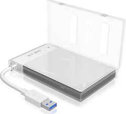 Icy Box Θήκη για Σκληρό Δίσκο 2.5" SATA III με σύνδεση USB 3.0 σε Λευκό χρώμα