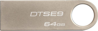 Kingston DataTraveler SE9 64GB USB 2.0 Stick Silber