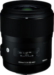 Sigma Full Frame Φωτογραφικός Φακός 35mm F1.4 DG HSM Σταθερός για Nikon F Mount Black