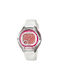 Casio Цифров Часовник Батерия с Бял Каучукова каишка