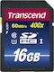 Transcend Premium SDHC 16GB Clasa 10 U1 UHS-I