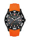 Swiss Military Hanowa Watch Battery with Orange Rubber Strap