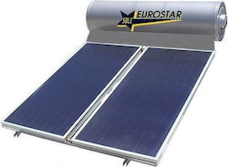 Sole Eurostar 200-2T-200 Γκρι Ηλιακός Θερμοσίφωνας 200 λίτρων Glass Διπλής Ενέργειας με 4τ.μ. Συλλέκτη