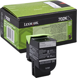 Lexmark 702K Original Toner Laser Printer Black Return Program 1000 Pages (70C20K0)