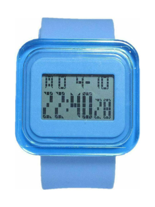 Item Time 00011 Digital Uhr mit Blau Kautschukarmband