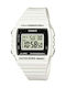 Casio Collection Digital Watch Battery with White Rubber Strap