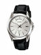 Casio Enticer Men's Watch 45mm Battery with Black Leather Strap