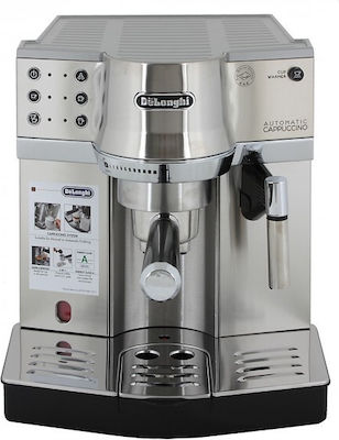 De'Longhi 0132109006 Automatic Espresso Machine 1450W Pressure 15bar for Cappuccino Silver