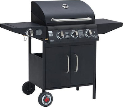 Grill Chef Wagon Ψησταριά Υγραερίου Σχάρας 55x40εκ. με 3 Εστίες 12.8kW και Πλαϊνό Μάτι