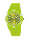 Q&Q Watch with Green Rubber Strap DB02J008