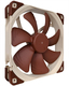 Noctua NF-A14 ULN Gehäuselüfter 140mm mit Verbindung 3-polig / 4-Pin Molex 1Stück Braun