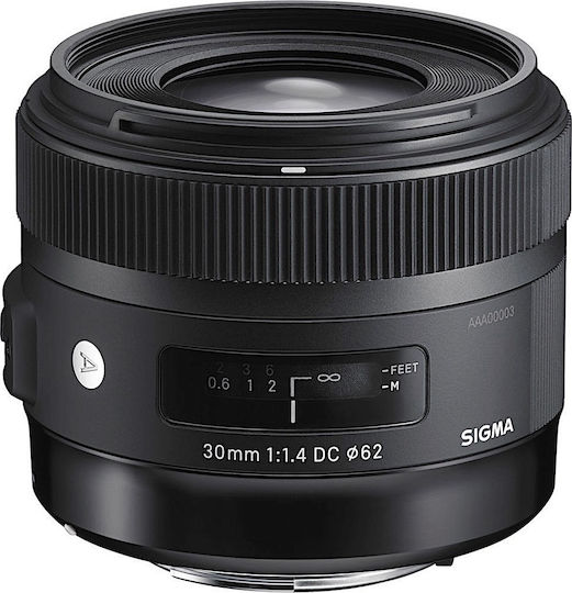 Sigma Crop Φωτογραφικός Φακός 30mm f/1.4 DC HSM Σταθερός για Nikon F Mount Μαύρος