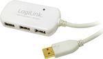 LogiLink USB 2.0 Hub 4 Anschlüsse mit USB-A Verbindung Weiß