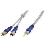 HQ 3.5mm male - RCA male Cable White 0.75m (HQSA-040/0.7)