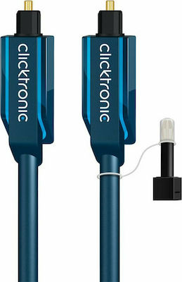 Clicktronic Optical Audio Cable TOS male - TOS male Μπλε 10m (70372)