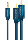 Clicktronic Cablu Audio 3,5 Mm Male - Rca De Sex Masculin Albastru 1m Cu Terminale Placate Cu Aur 70465