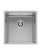 Pyramis Flush Mounted Sink Inox Brushed W40xD40cm Silver