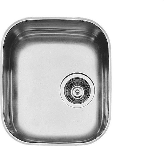 Pyramis Iris 1B 100009501 Undermount Sink Inox Satin W36.2xD42.2cm Silver
