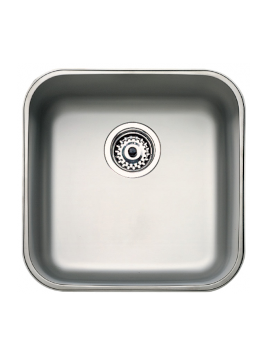 Teka BE 40.40 Plus N.633 10125152 Undermount Sink Inox Satin W43.5xD43.5cm Silver