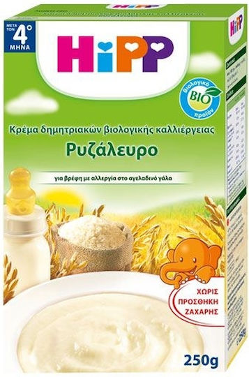 Hipp Бебешки крем Bio Оризово брашно Без Мляко 250гр за 4+ месеца