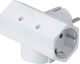 SAS 3-Outlet T-Shaped Wall Plug White