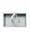 Macart Barazza Quattro N-200 Ένθετος Νεροχύτης Inox Σατινέ Μ86xΠ51cm Ασημί