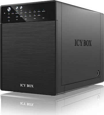 Icy Box Θήκη για 4 Σκληρούς Δίσκους 3.5" SATA III με σύνδεση USB 3.0 / eSATA