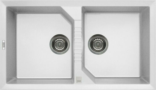 Elleci Tekno 450 Granitek Ένθετος από Συνθετικό Γρανίτη Μ86xΠ50cm Bianco Titano Elleci Tekno 450 Granitek Ένθετος από Συνθετικό Γρανίτη Μ86xΠ50cm Bianco Titano