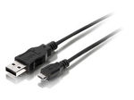 Equip 128523 Regulär USB 2.0 auf Micro-USB-Kabel Schwarz 1.8m (128523) 1Stück