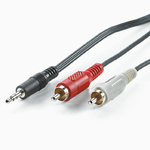 Roline Audio Cable 3.5mm male - 2x RCA male 5m (11.09.4345)