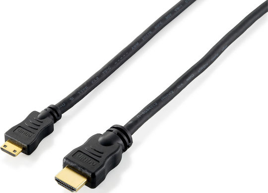Equip HDMI 1.4 High Speed 1080p 120Hz Cable HDMI male - mini HDMI male 2m Μαύρο