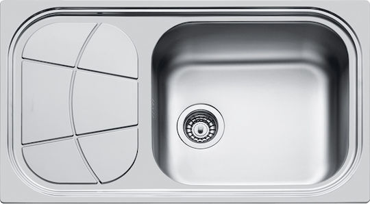 Foster Big Bowl Right-handed Drop-In Sink Inox Matte W86xD50cm Silver