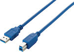 Equip USB 3.0 Kabel USB-A-Stecker - USB-B-Stecker Blau 1.8m 128292