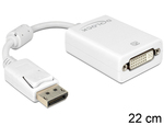 DeLock Konverter DisplayPort männlich zu DVI-I weiblich Weiß (61765)