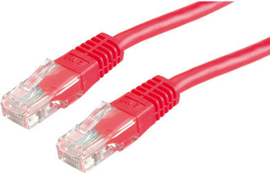 Roline U/UTP Cat.5e Ethernet Network Cable 2.0m Red 1pcs