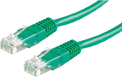 Roline U/UTP Cat.5e Ethernet Network Cable 1m Green 1pcs (21.15.0533)