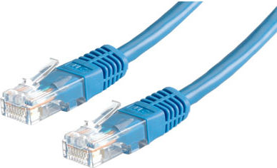 Roline U/UTP Cat.5e Ethernet Network Cable 1m Blue 1pcs