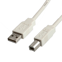 Roline 11.99.8809 USB 2.0 USB-A Terminal Masculin în USB-B Terminal Masculin Alb 0.8m
