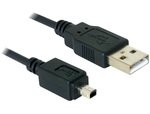 DeLock USB Cable mini USB-B male - USB-A male 1.5m (82113)