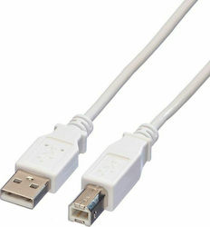 Roline 11.99.8841 USB 2.0 USB-A-Stecker zu USB-B-Stecker Weiß 4,5 m