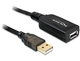 DeLock USB 2.0 Cable USB-A male - USB-A female Μαύρο 20m (82690)