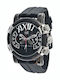 Visetti Men's Watch 46mm Chronograph with Black Rubber Strap