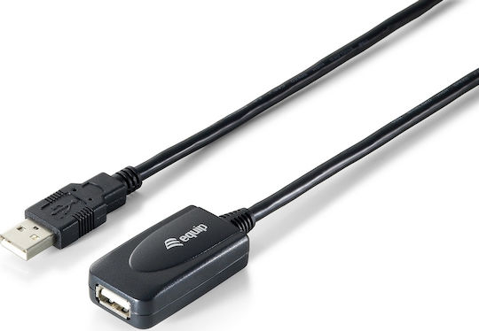 Equip USB 2.0 Kabel USB-A-Stecker - USB-A-Buchse Schwarz 5m 133336